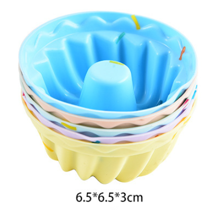 Style 9 Silicone Mini Cake Molds (30 Pack) -  For Cupcakes, Desserts (6.5x6.5x3cm)