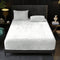 White Plush Crystal Velvet Fitted Sheet - Ultra Soft, Warm & Thick for Winter (153x203+36cm)