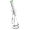 White USB Rechargeable Milk Frother - 3-Speed Handheld Electric Whisk with Stand