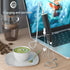 White USB Rechargeable Milk Frother - 3-Speed Handheld Electric Whisk with Stand