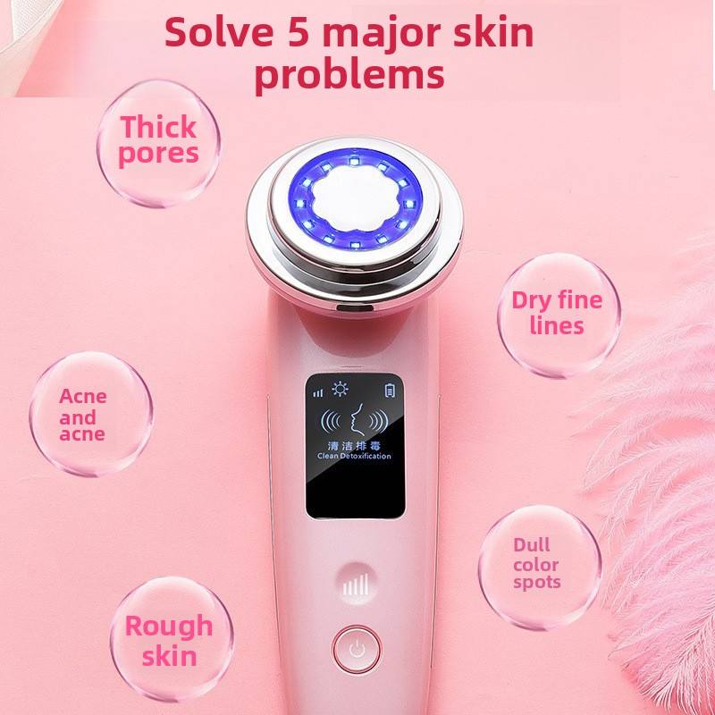 Portable EMS Face Sculpting Tool - LED Photon, Hot Compress, Vibration for Radiant & Firm Skin