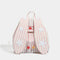 Cute Pink Stripe Bunny Ear Backpack - Star Applique, Kawaii Student Bag