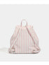 Cute Pink Stripe Bunny Ear Backpack - Star Applique, Kawaii Student Bag