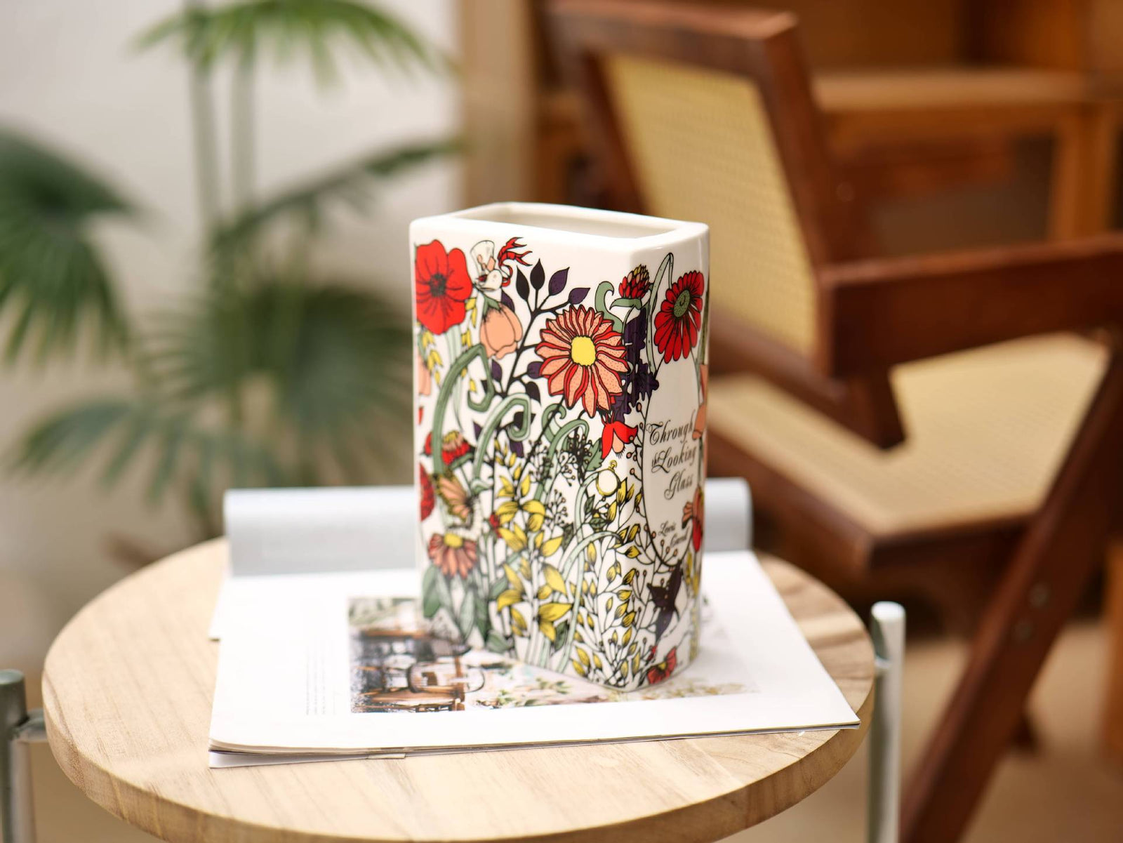 Literary Book Vase - Creative Ceramic Planter & Desk Organizer(Type A - 21x13x7cm)