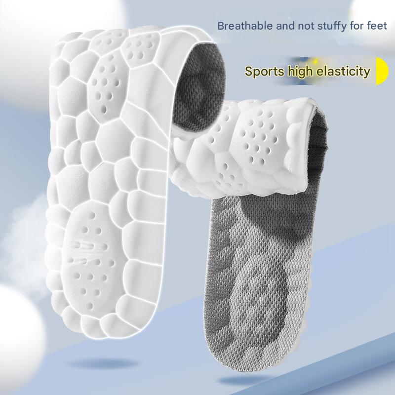 Black 5 pcs 4D Cloud Technology Shoe Inserts - High Rebound, Super Soft, Breathable, Athletic Support (size : 35-36/235mm)