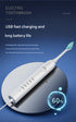 Advanced Sonic Toothbrush: 5 Cleaning Modes, 2-Min Timer, USB Fast Charge, Purple (4 brush heads)