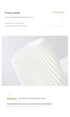 Unique Pleated Design Table Lamp - 3D Printed Washable Shade, Wooden Base, Adjustable LED (Three-star rotation)