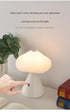 Red Mushroom LED Table Lamp - Rechargeable, 3-Color Touch Dimmable, USB-C