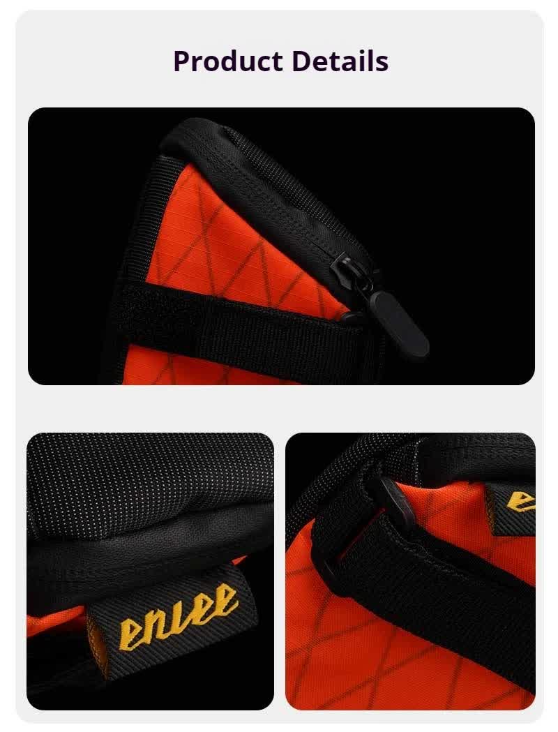 White And Black Water-Resistant Bicycle Saddle Bag - 1.3L Reflective Seat Pack for Road & Mountain Bikes