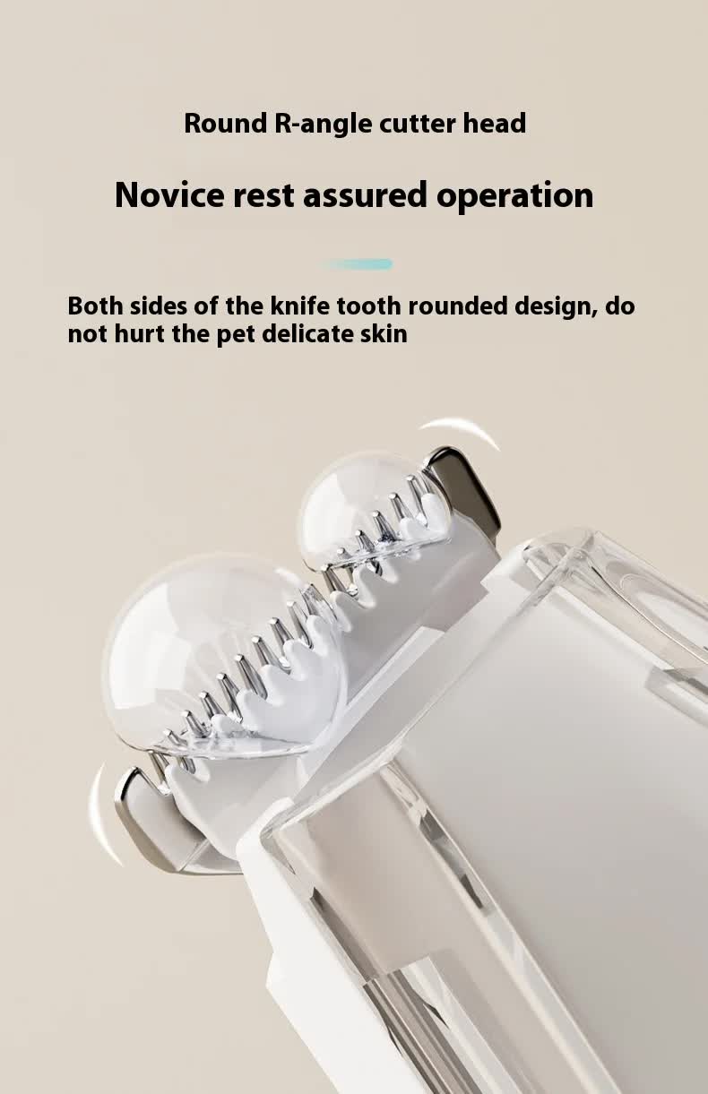 Green Rechargeable Pet Grooming Clipper with Built-in Vacuum - Low Noise Hair Trimmer for Dogs & Cats