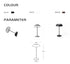 Black Minimalist Rechargeable LED Touch Table Lamp - 3-Color Stepless Dimming Metal Desk Light