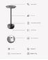 Gold Elegant Aluminum Alloy Rechargeable LED Touch Lamp - 3-Color Dimmable Cordless Table Light