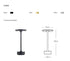 Silver Elegant Aluminum Alloy Rechargeable LED Touch Lamp - 3-Color Dimmable Cordless Table Light