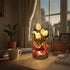 Red Elegant Crystal Tulip LED Night Light - Rechargeable Touch Lamp with 3 Colors & Dimming