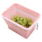 2 Pcs Pink Collapsible Silicone Food Storage Container - Microwave & Freezer Safe Lunch Box