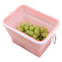 2 Pcs Pink Collapsible Silicone Food Storage Container - Microwave & Freezer Safe Lunch Box