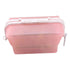 2 Pcs Pink Collapsible Silicone Food Storage Container - Microwave & Freezer Safe Lunch Box