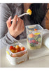Purple Portable Salad & Breakfast Cup On-the-Go - Dual Compartment Container with Spork
