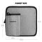 2 Pcs Grey Hands-Free Luggage Handle Travel Cup Holder & Organizer Pouch