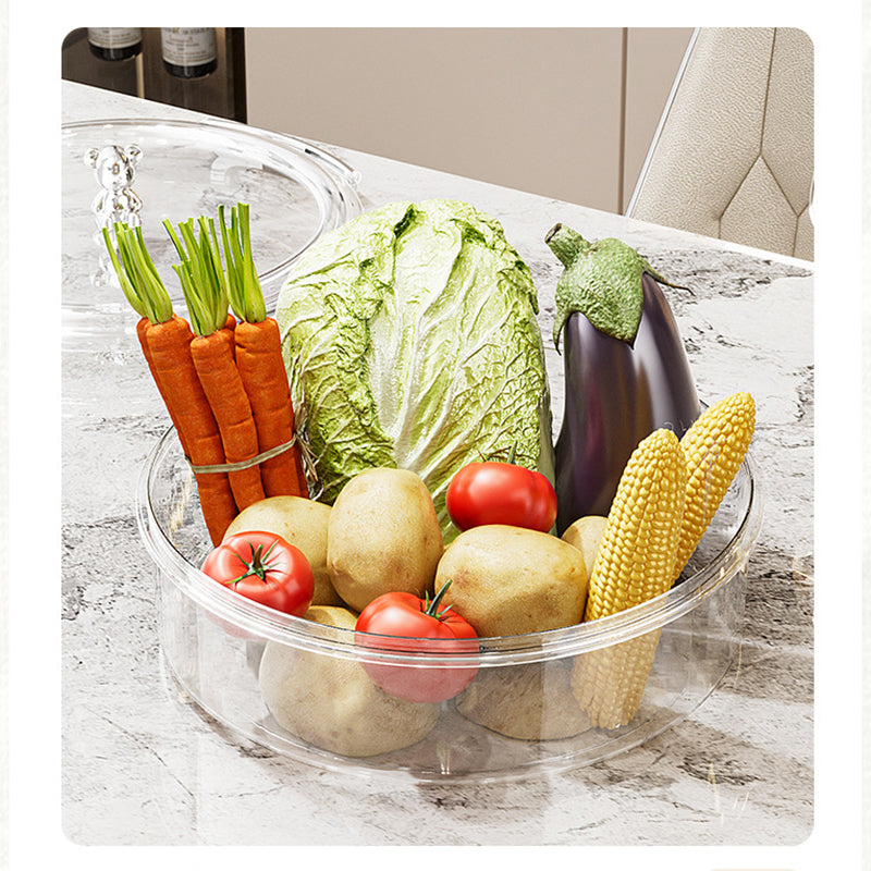 Grey And Silver Snap Button Elegant Compartment Serving Tray with Lid - Versatile Snack, Fruit & Candy Box