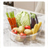 Beige And Beige Snap Button Elegant Compartment Serving Tray with Lid - Versatile Snack, Fruit & Candy Box