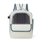Beige And Green Spacious Pet Carrier Backpack with Clear Window - Comfortable Travel Bag for Cats & Small Dogs