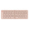 Pink Ultra-Slim Foldable Bluetooth Keyboard - Portable Wireless Rechargeable Travel Keyboard for iOS Android Windows Devices