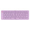 Purple Ultra-Slim Foldable Bluetooth Keyboard - Portable Wireless Rechargeable Travel Keyboard for iOS Android Windows Devices
