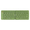 Green Ultra-Slim Foldable Bluetooth Keyboard - Portable Wireless Rechargeable Travel Keyboard for iOS Android Windows Devices
