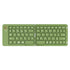 Green Ultra-Slim Foldable Bluetooth Keyboard - Portable Wireless Rechargeable Travel Keyboard for iOS Android Windows Devices