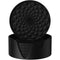 Black Geometric Silicone Drink Coasters Set (6 Pack) with Holder - Non-Slip Table Protectors