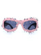 Pink Edgy Punk Rock Spiked Sunglasses - Statement Goth Studded Eyewear