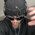 Pink Edgy Punk Rock Spiked Sunglasses - Statement Goth Studded Eyewear