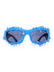 Blue Edgy Punk Rock Spiked Sunglasses - Statement Goth Studded Eyewear