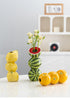 Green and Red Whimsical Stacked Watermelon Ceramic Vase - Novelty Tabletop Decor