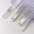 2 Sets Purple Portable 4-Piece Manicure Set - Compact Nail Grooming Kit with Stainless Steel Clippers, File & Stylish Case