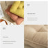Beige Soft And Thick Seat Cushion - Cotton Linen Blend Chair Pad with Ties - 43x43cm