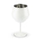 2 Pcs White Detachable Stainless Steel Wine Glass - 14oz (420ml) Portable Stemmed Goblet for Outdoors & Travel