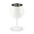2 Pcs White Detachable Stainless Steel Wine Glass - 14oz (420ml) Portable Stemmed Goblet for Outdoors & Travel