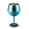 2 Pcs Blue Detachable Stainless Steel Wine Glass - 14oz (420ml) Portable Stemmed Goblet for Outdoors & Travel