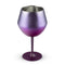 2 Pcs Purple Detachable Stainless Steel Wine Glass - 14oz (420ml) Portable Stemmed Goblet for Outdoors & Travel