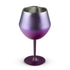2 Pcs Purple Detachable Stainless Steel Wine Glass - 14oz (420ml) Portable Stemmed Goblet for Outdoors & Travel