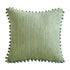 Black Soft Corduroy Cushion Covers with Pom Pom Trim - Set of 2 Decorative Throw Pillow Cases for Sofa Couch Bed, 45x45cm