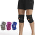 Blue Adjustable Knee Brace Support (Pair) with Dual Spring Stabilizers & Patella Gel Pad - Non-Slip for Sports Running Hiking