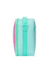 Blue Sparkling Rainbow Heart Insulated Lunch Bag for Kids - Portable School Lunch Box with Shoulder Strap