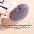 Black Versatile 4pc Dual-Ended Makeup Brush Set - Soft Synthetic Bristles for Foundation Blush Contour Concealer