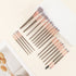 Brown and Glod Complete 20-Piece Makeup Brush Set with Travel Pouch - Professional Synthetic Face & Eye Brushes Kit
