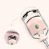White USB-C Rechargeable Heated Eyelash Curler - Gentle Long-Lasting Lift with 2 Temperature Modes & Cute Cat Ear Design