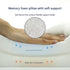 Blue and White Ergonomic Butterfly Memory Foam Pillow - Cervical Neck Support for Side, Back & Stomach Sleepers, Orthopedic Contour Design