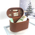 Black Elegant PU Leather Makeup & Toiletry Bag - Large Capacity Travel Cosmetic Organizer with Brush Holder